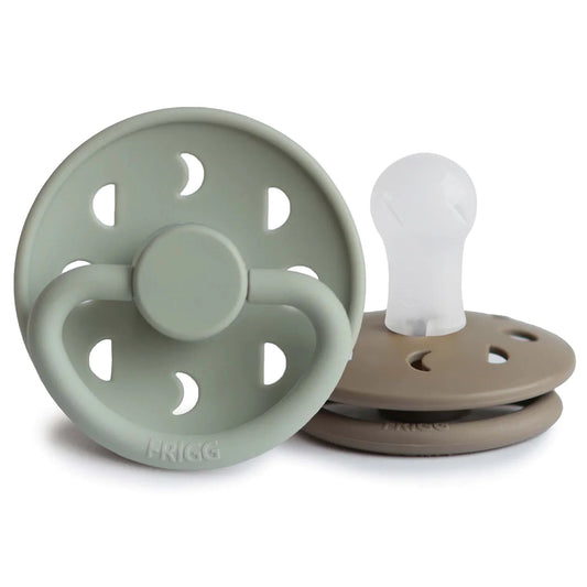 Frigg Moon Silicone Pacifier - Sage/Portobello (0-6m)