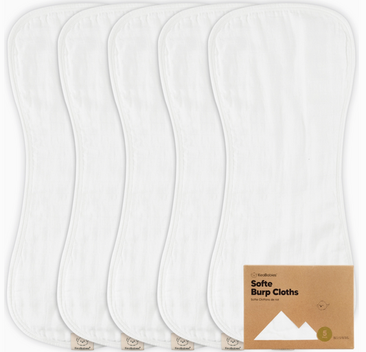 Softe Burp Cloths (5 pk) - White