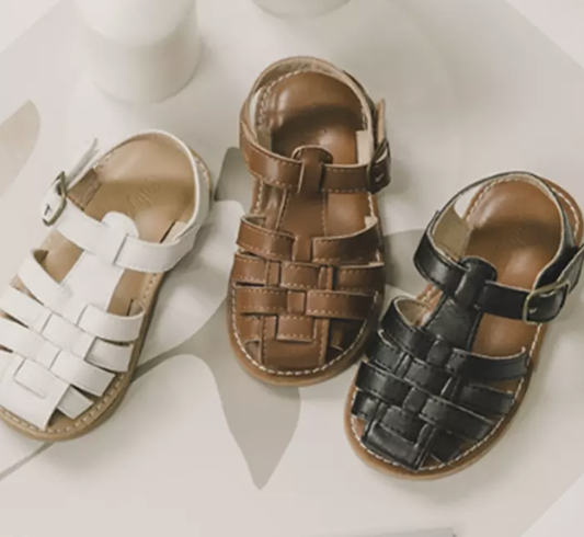 Leather Sandals - White