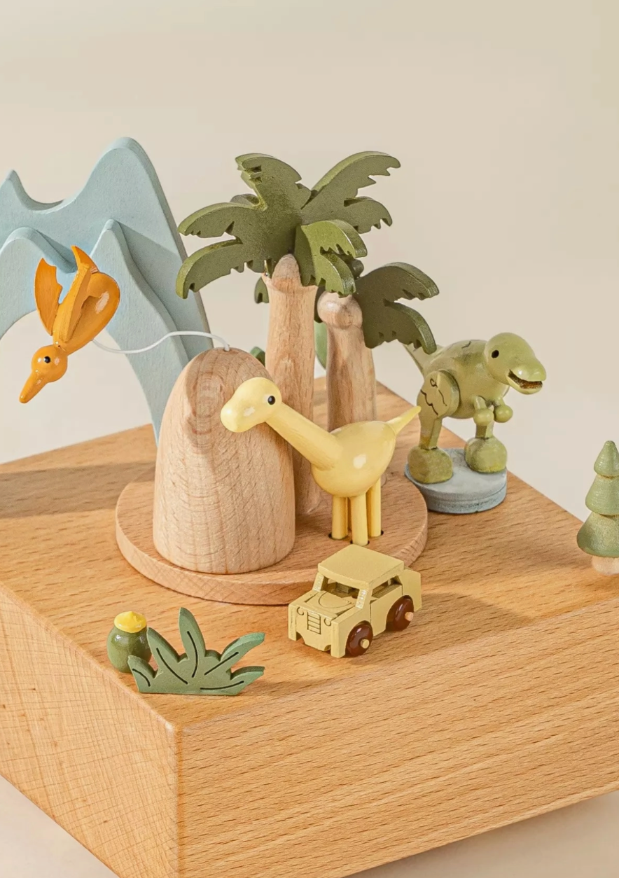 Wooden Music Box - Dinosaurs