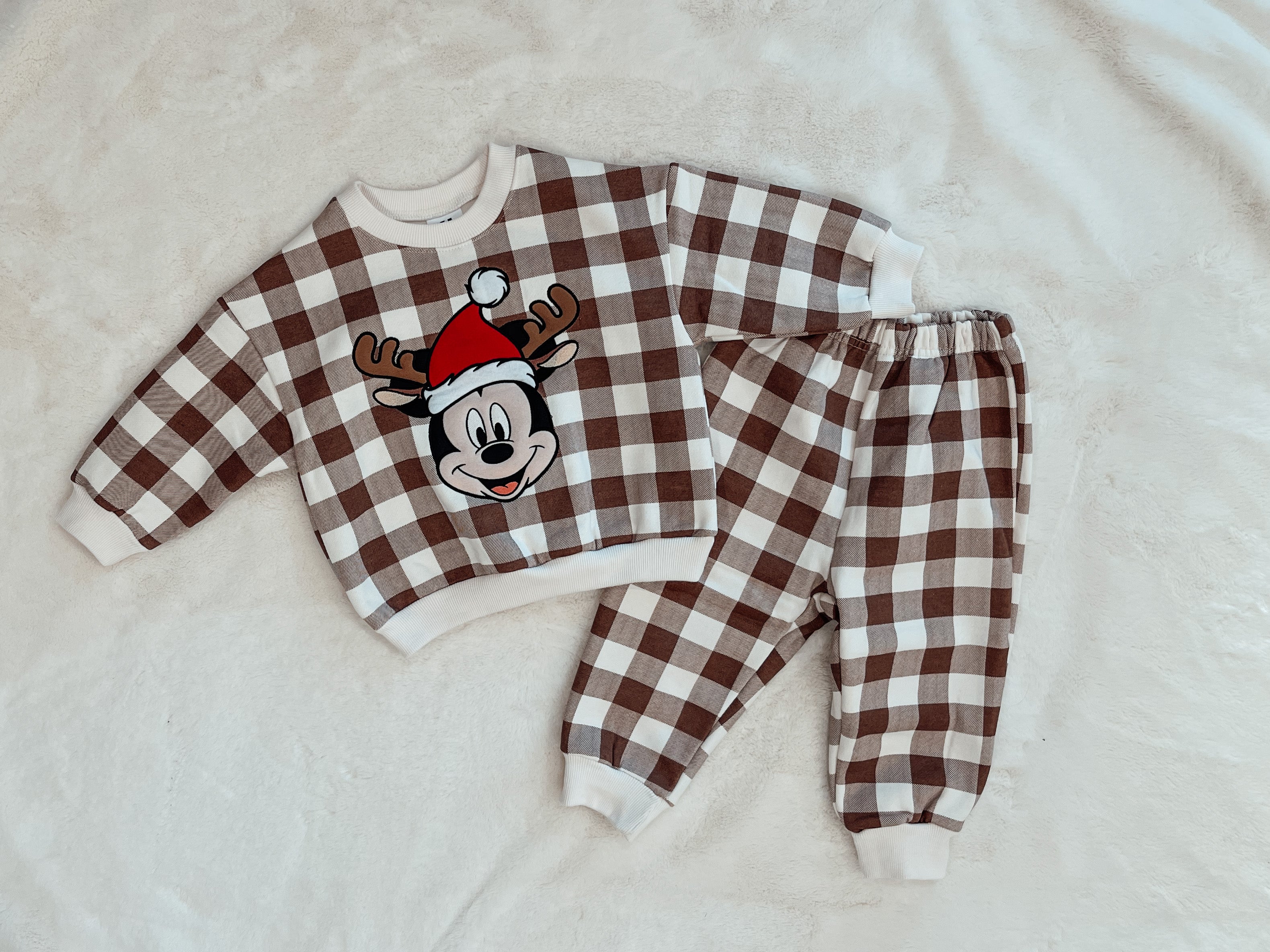 Christmas Check Sweatshirt - Brown