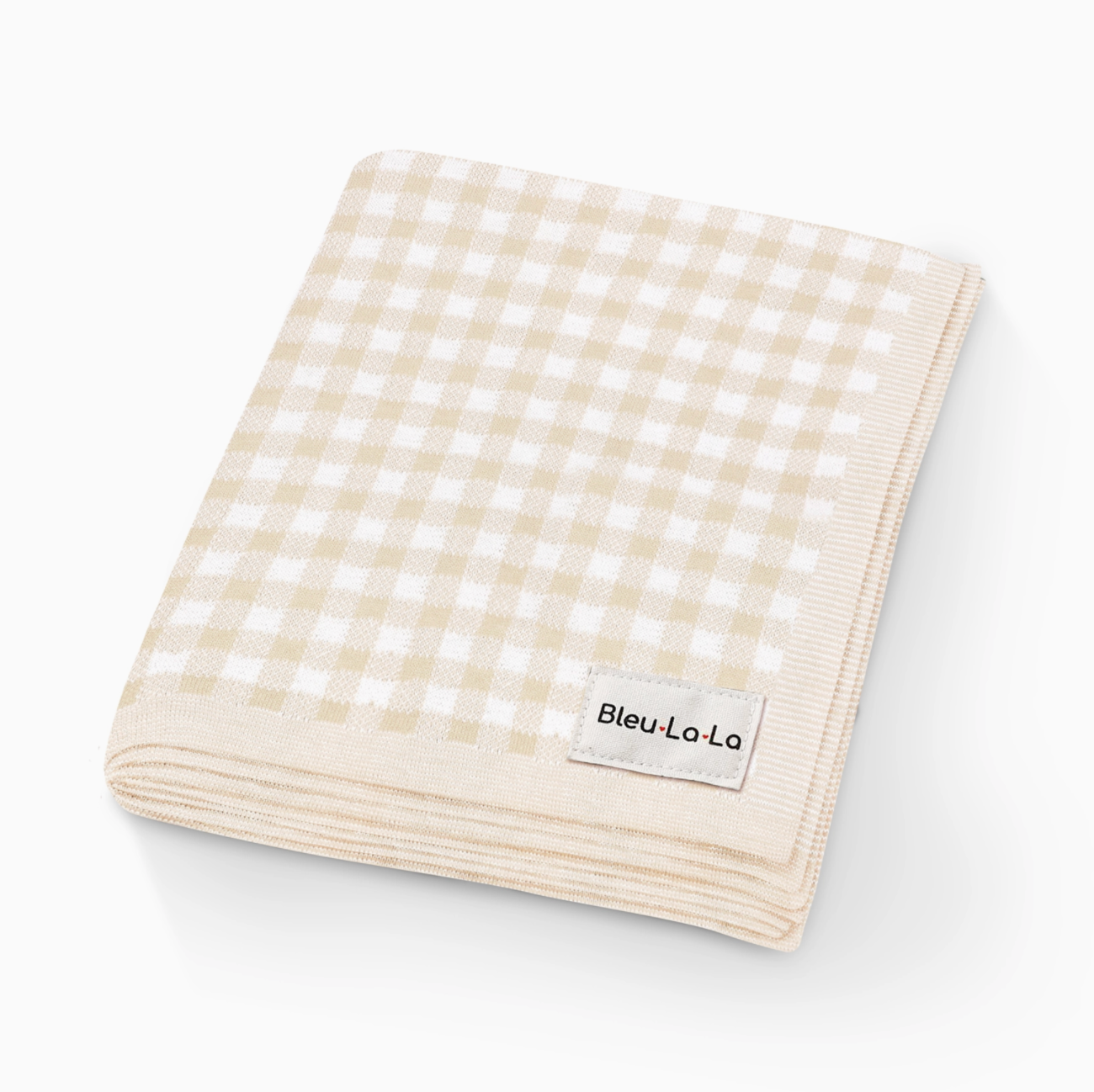 Luxury Receiving Blanket - Cream Plaid