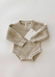 Chunky Knit Onesie - Biscotti