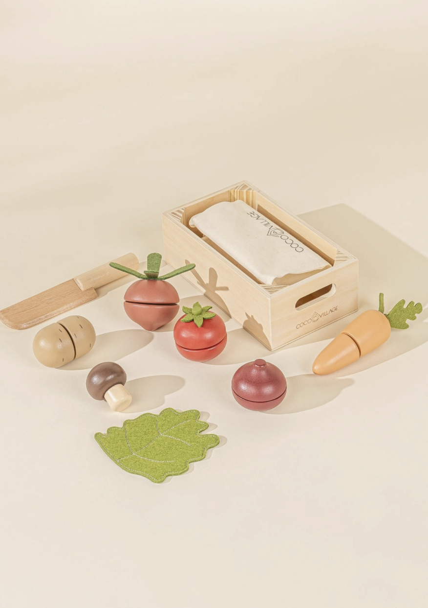 Wooden Vegetable Playset