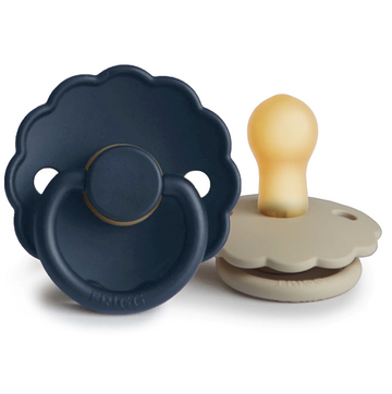 Frigg Daisy Rubber Pacifier - Navy/Sandstone (6+ months)