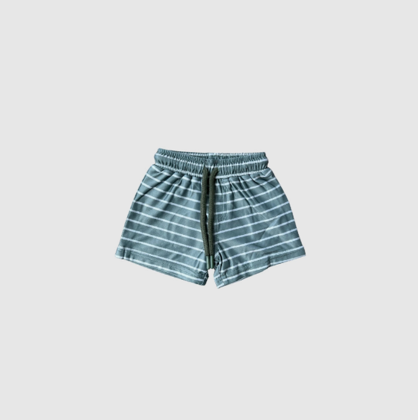 Boys Swim Short - Sage Stripe