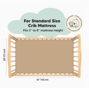 Organic Cotton Crib Sheet - Pecan