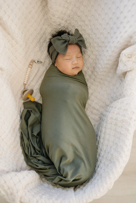 Bamboo Stretch Swaddle - Olive