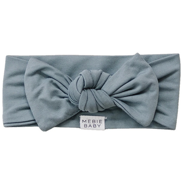 Bamboo Headband Bow - Dusty Blue