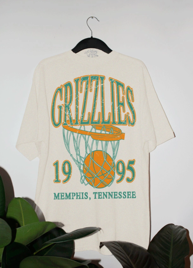 Grizzlies Oversized Tee - Ivory