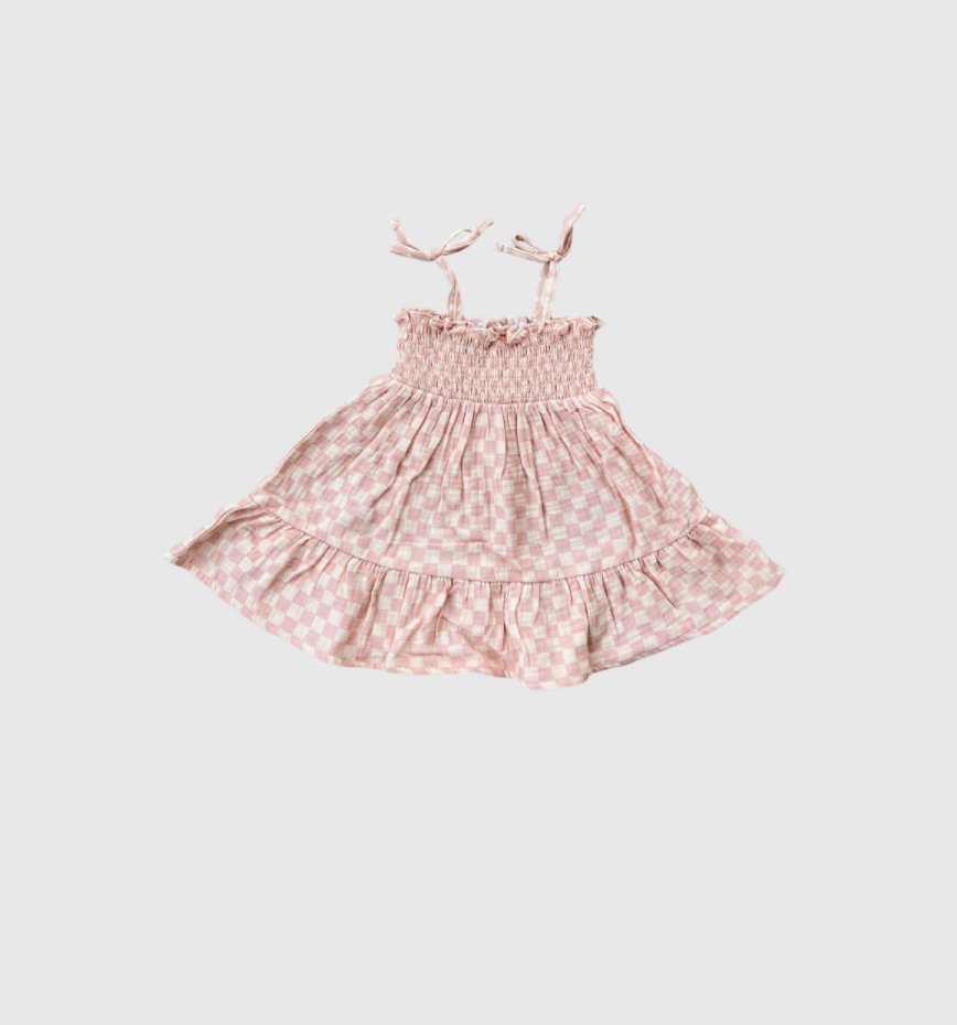 Tiered Smocked Dress - Pink Lemonade