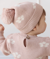 Addison Beanie - Frankie Knit Rose