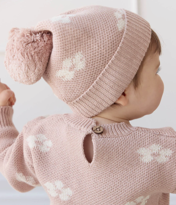 Addison Beanie - Frankie Knit Rose