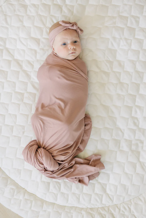 Bamboo Stretch Swaddle - Dusty Rose