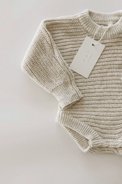 Chunky Knit Onesie - Oatmeal