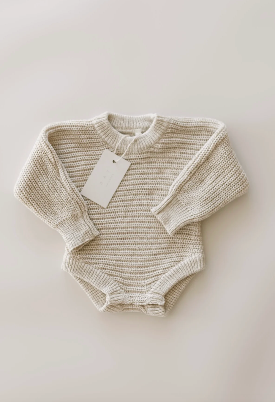 Chunky Knit Onesie - Oatmeal