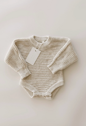 Chunky Knit Onesie - Oatmeal