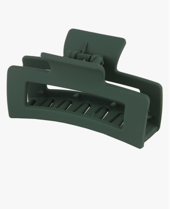 Square Claw Clip - Dark Green