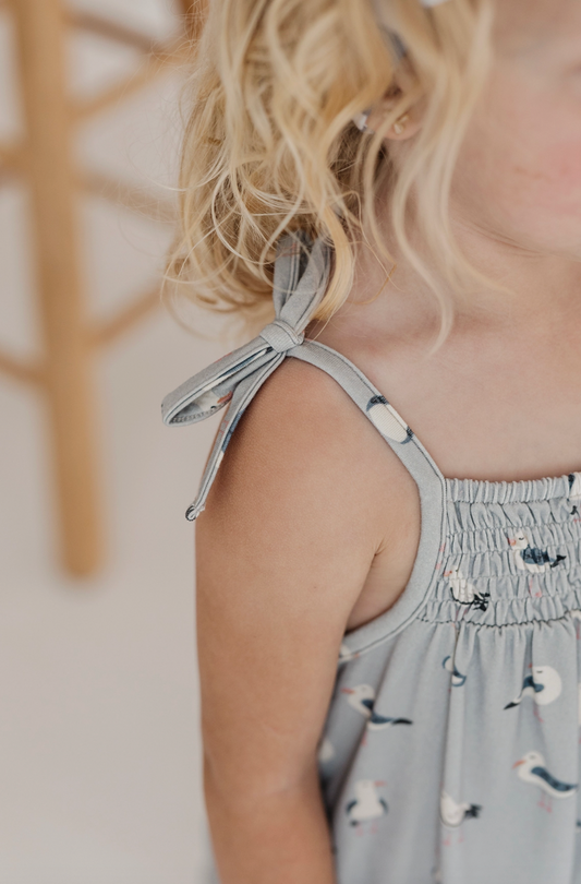 Bamboo Dress - Seagull