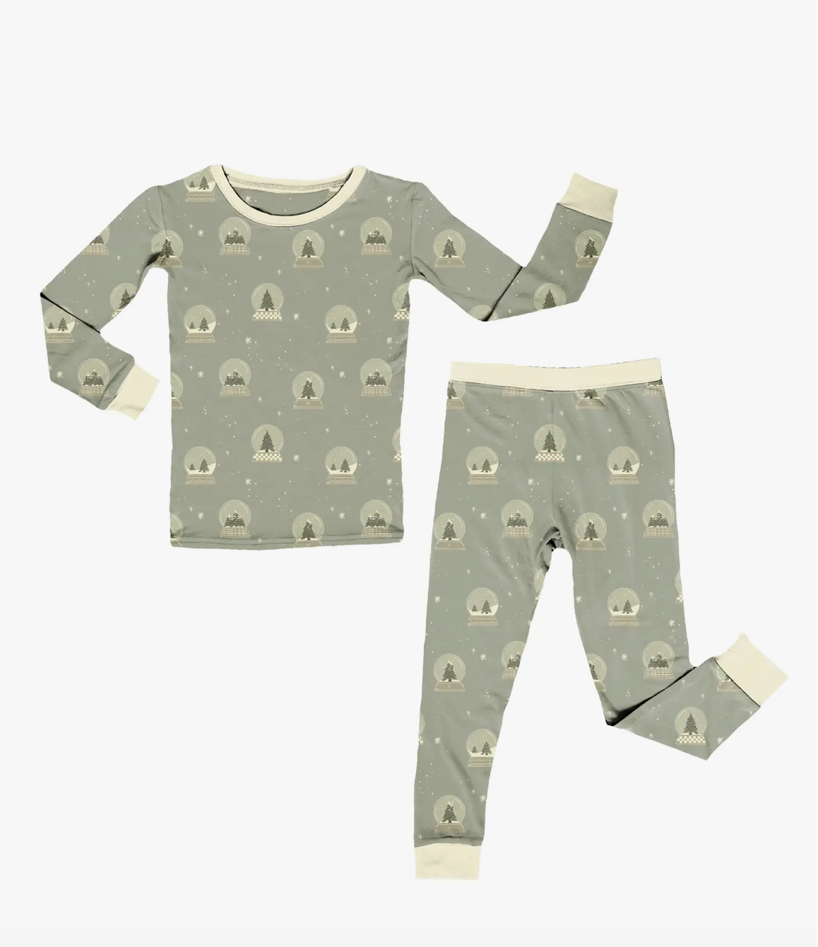 Bamboo Pajama Set - Christmas Snowglobe