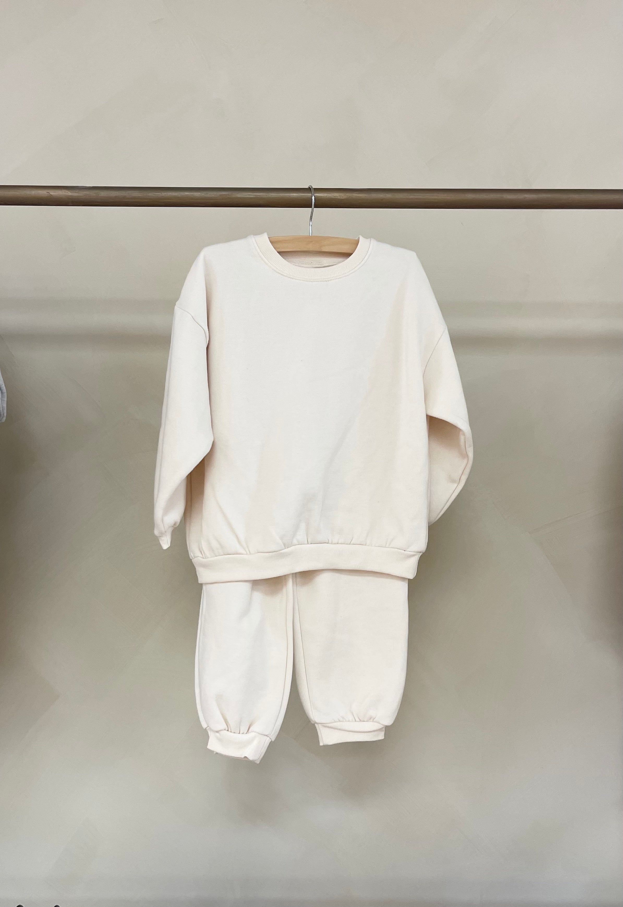 Basic Sweat Set - Cream