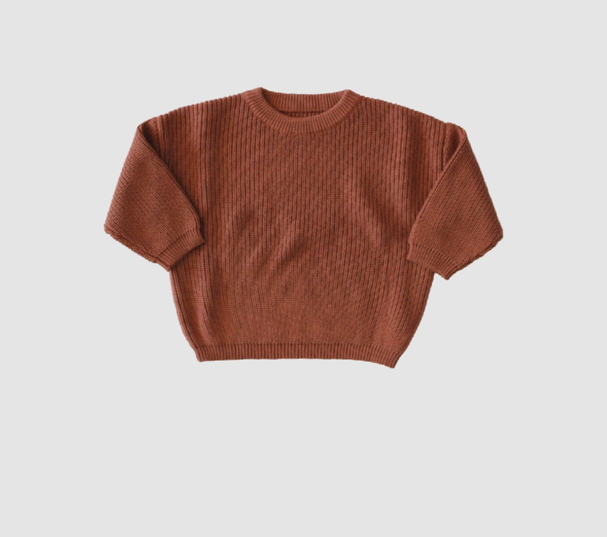 Chunky Knit Sweater - Rust