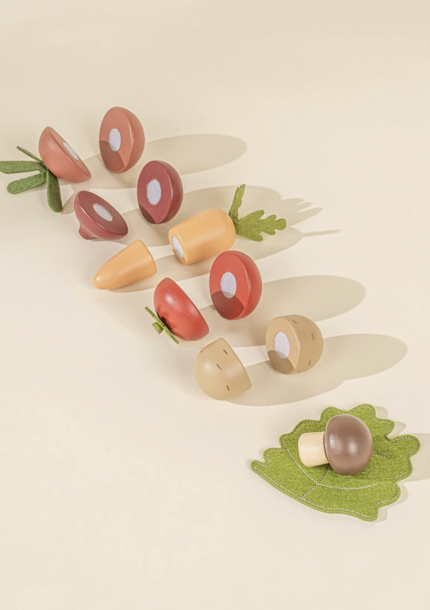 Wooden Vegetable Playset